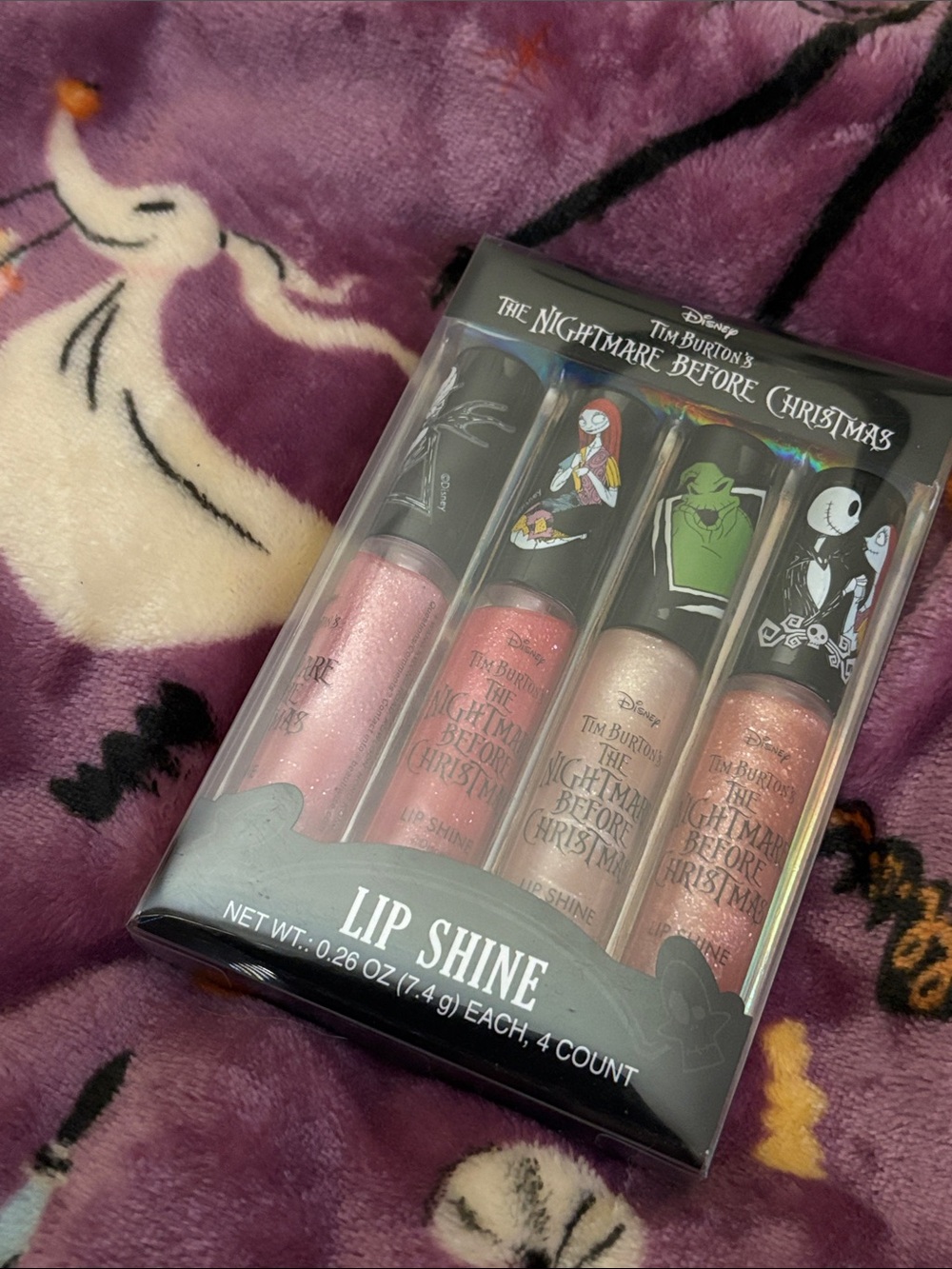 Disney The Nightmare Before Christmas Lip Shine 4 Piece Set 💋